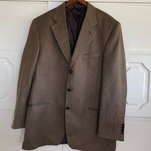 Arimondi Men’s 44R Brown Black Tweed Jacket/Blazer